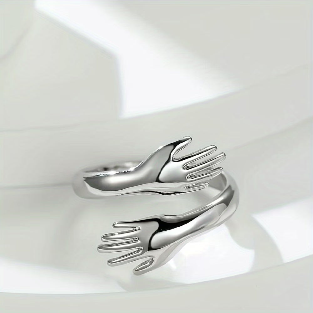 Embrace Hands Wrap Ring