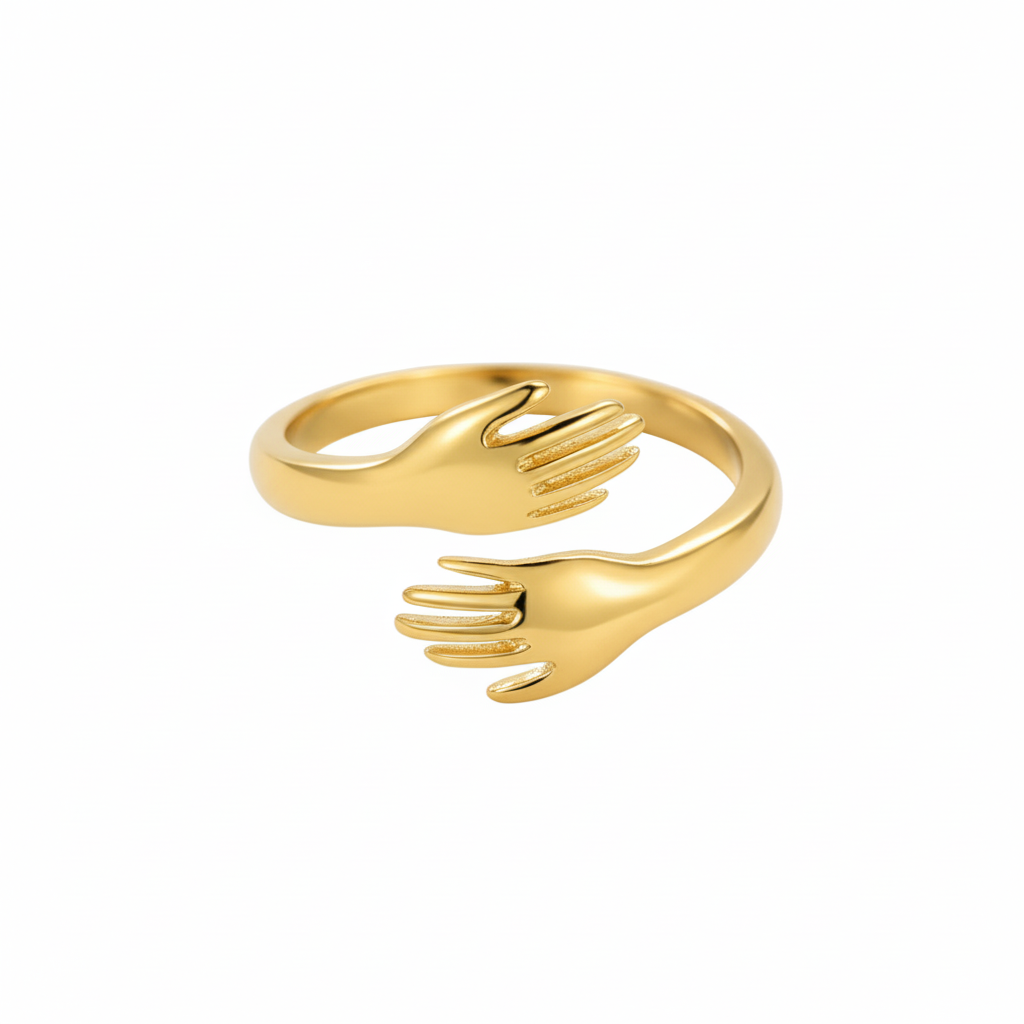 Embrace Hands Wrap Ring